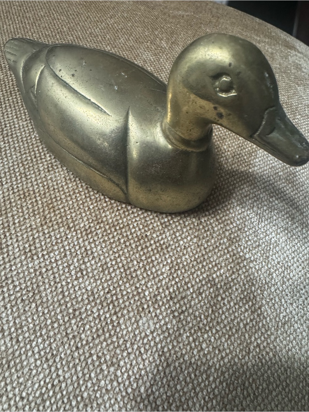 Vintage Brass Duck Decor Paperback- Made in Taiwan -Gold Mid Century